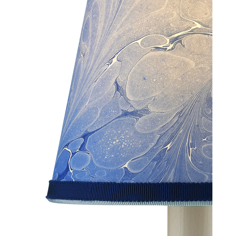 Abat-jour de candélabre en papier (à pince) H 5 "x l 5" en bleu