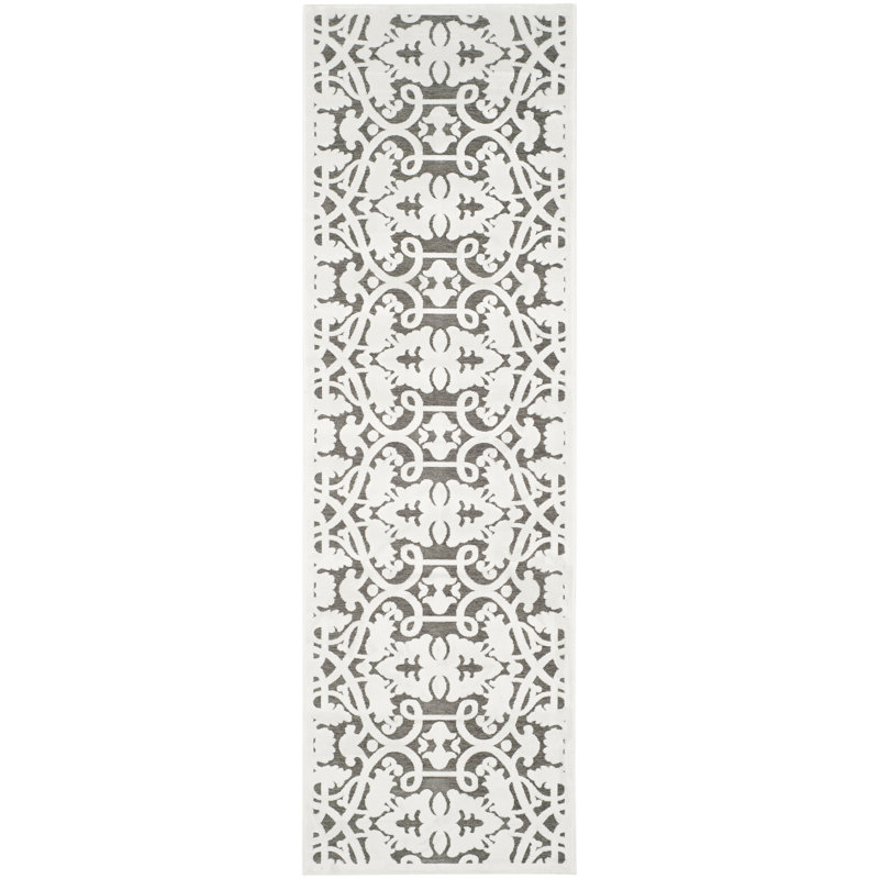 Alice Performance Damask Rug, Runner 2'3" x 7'