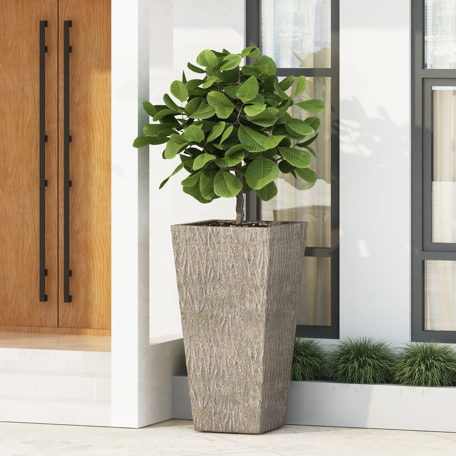 Ida Concrete Pot Planter, 31" H x 16.25" W x 16.25" D