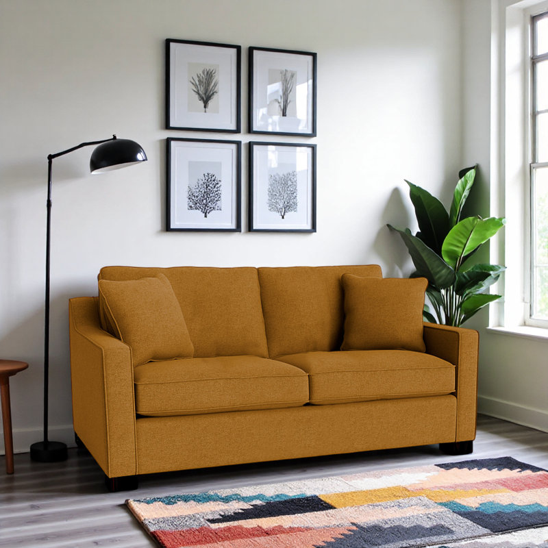 Aceyon Upholstered 71'' Sofa, Espresso, Entice Dew