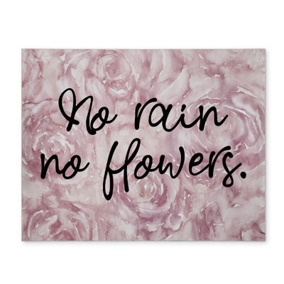 Romantic Pink Placemat - No Rain No Flowers - Home Decor