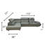 Canapé modulaire d'angle Helsel-25610168-26342370