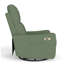Fauteuil inclinable pivotant vert foncé à rotation à 270 °, fauteuil berçant en velours flocon de neige pour le salon et la chambre de bébé