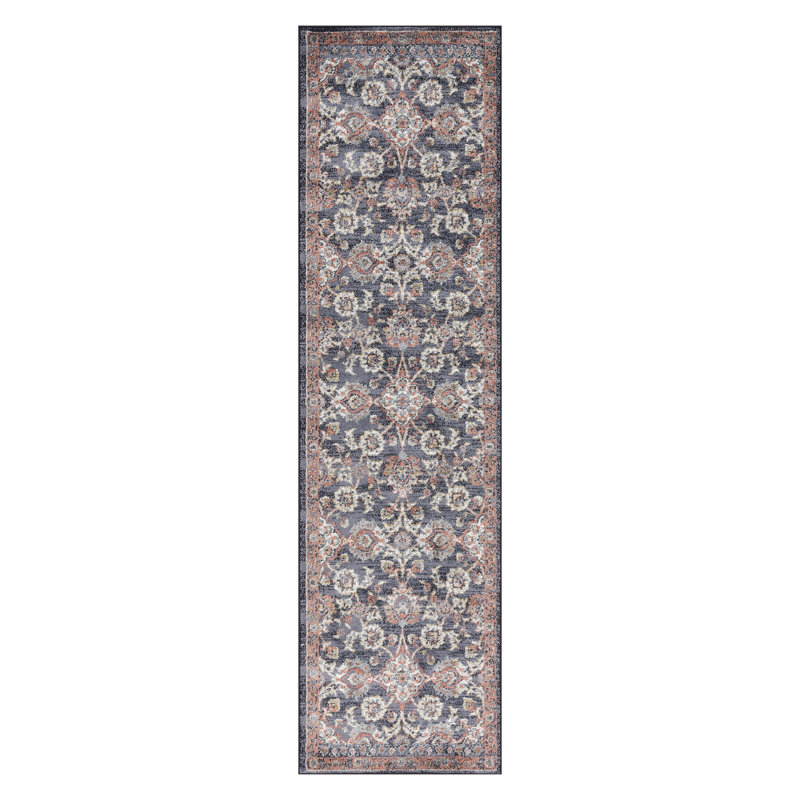 Burck Floral Indoor Rug, Runner 2'7" x 10'
