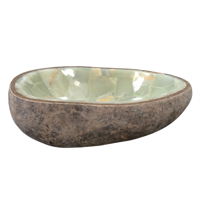 Barclay Nevis 18'' Stone Specialty Bathroom Sink, Yellow/Green