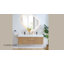 Meuble-lavabo mural simple 48 po avec lavabo encastré artificiel sans miroir Ventura