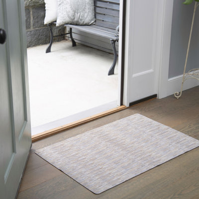 Smooth Step Striped Water Resistant Anti-Fatigue Non-Skid Kitchen Mat