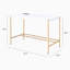 Bureau d'écriture blanc et doré avec ports USB