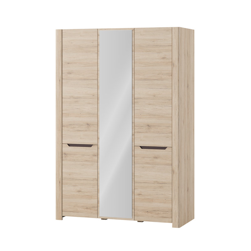 Desjo 3-Door Mirrored Wardrobe, No Lights