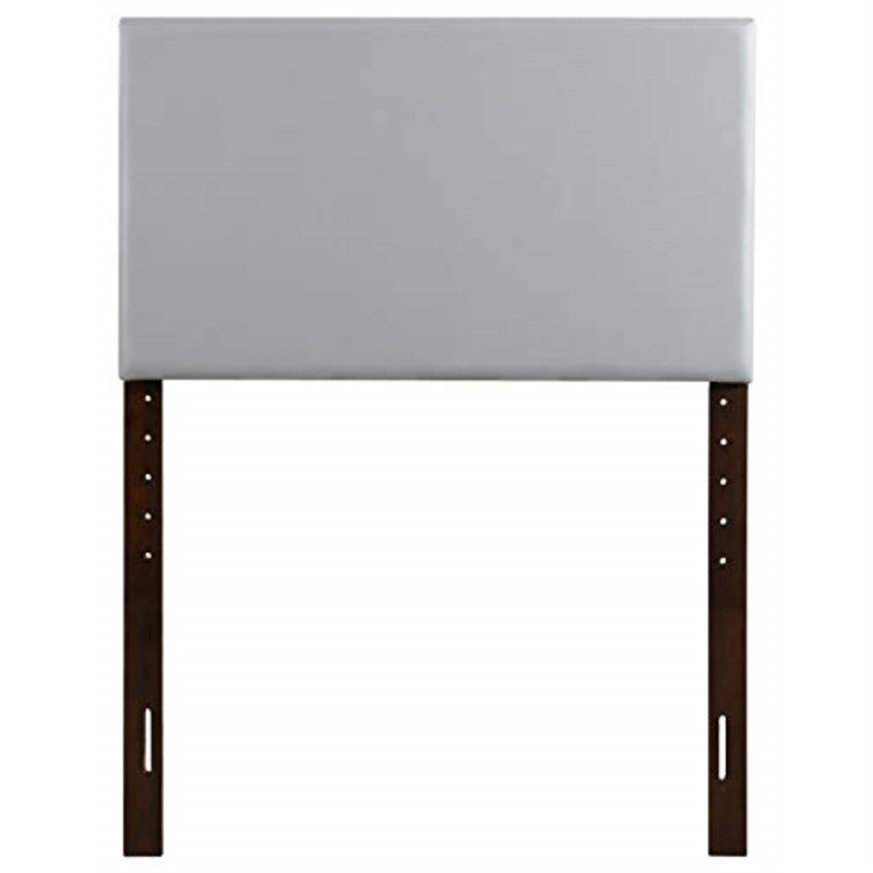 Upholstered Headboard, Twin, Light Gray 2