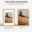 Cadre photo en chêne naturel 8X12 avec passe-partout 6X8 et verre trempé - Cadre en bois de qualité supérieure pour un affichage mural ou de table