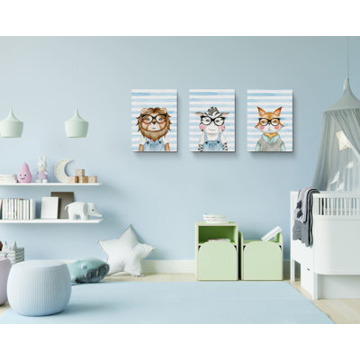 «Smart Lion Zebra Fox Animals», 3 pièces
