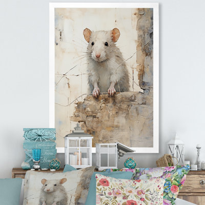 Minimalisme rongeur grinçant sur toile