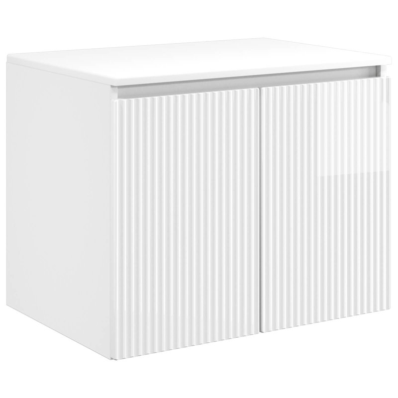Engineered Wood Bathroom Cabinet, High Gloss White