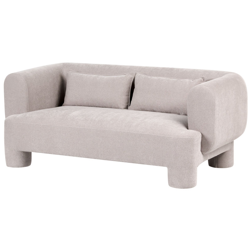 3 Seater Fabric Sofa, Beige Fabric, Beige