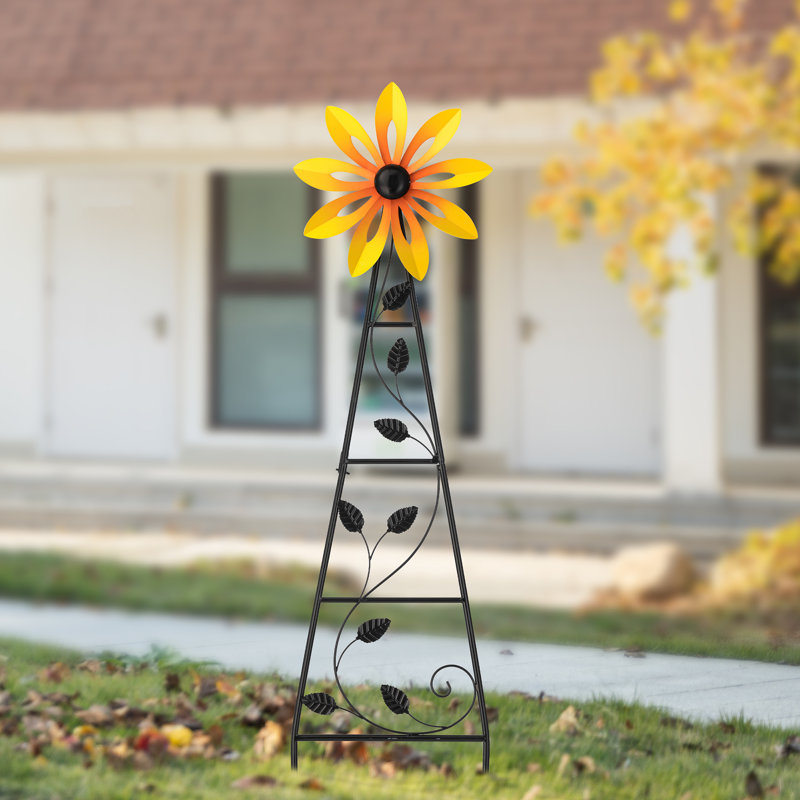 Piquet de jardin 44 "H, Noir / Jaune