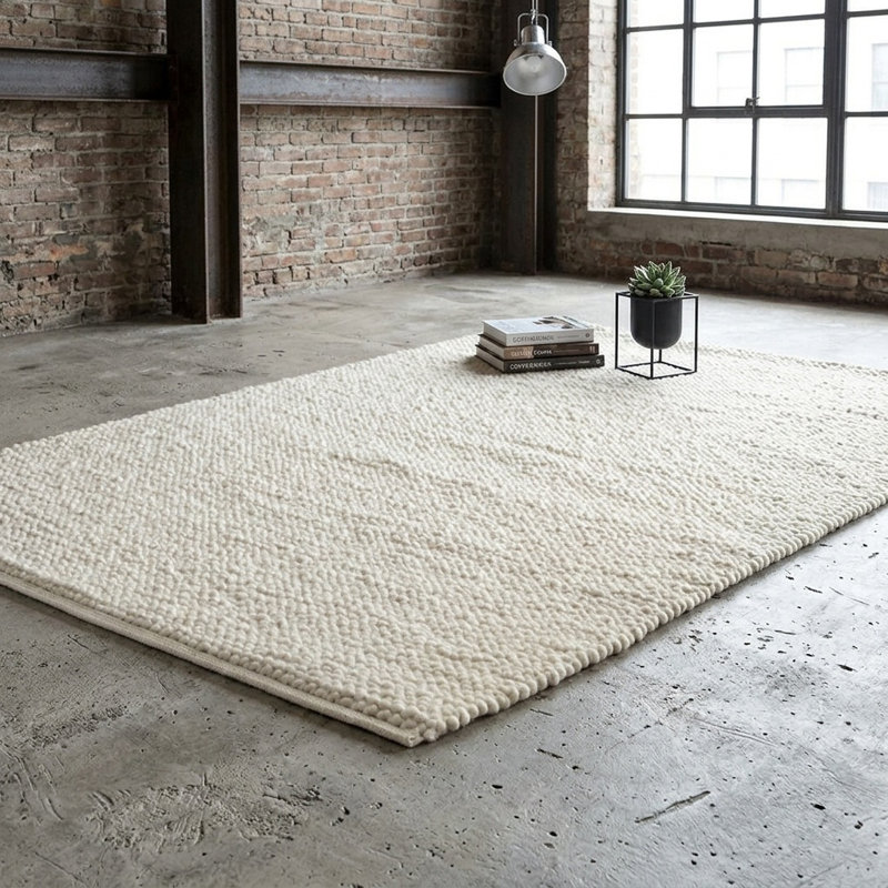 Tapis en laine Jute Berber Laurren