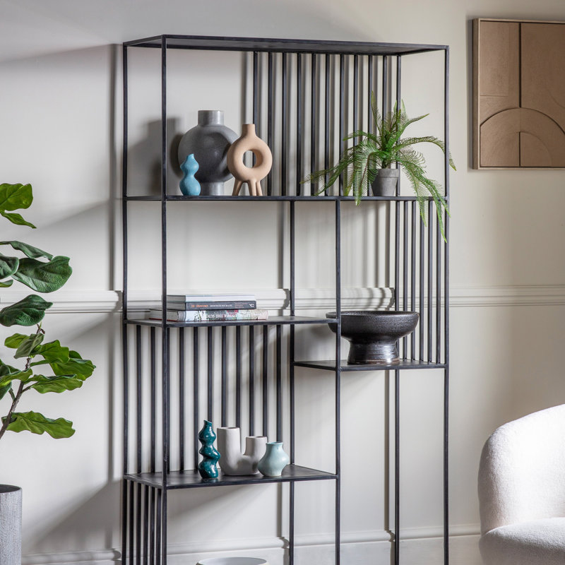 185.5cm H x 99.8cm W Iron Library Bookcase