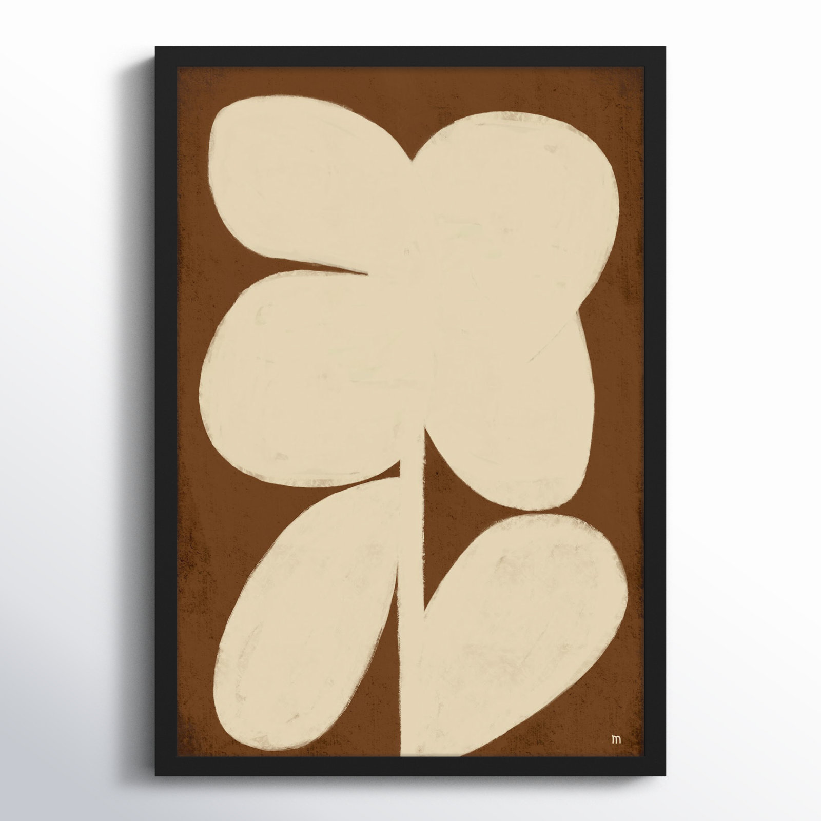Flower 2 Print, Black Framed, 20" H x 14" W
