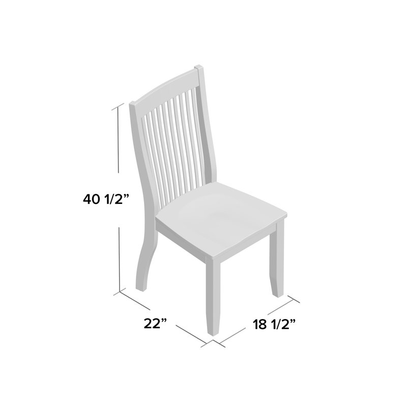 Chaise d'appoint en bois massif avec dossier latté cerise moyen