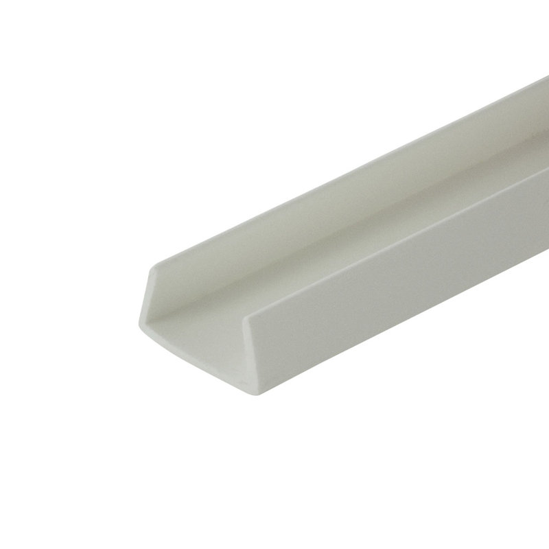 Outwater Plastiques 5/8 pouce Styrène Plastique U Canal / C Longueur 36 pouces, Blanc