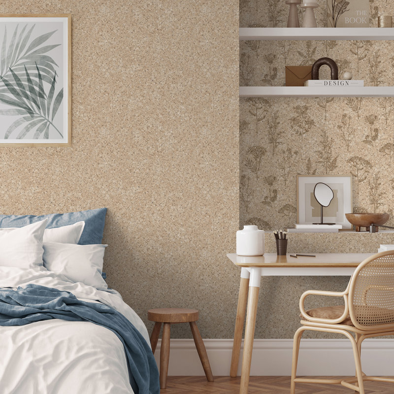 Cork Texture Wallpaper, Tan