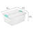Sterilite Deep Plastic Stackable Storage Bin w/ Clear Latch Lid, Clear (4 Pack)-99476628-99476633
