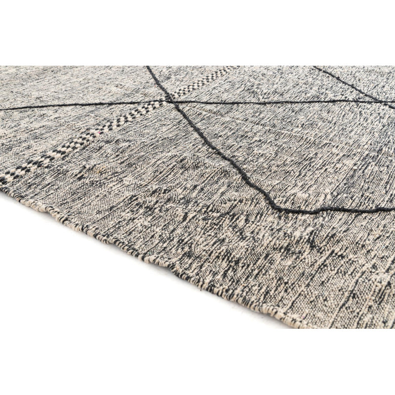 Tapis noir et blanc Julian