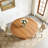Wood Round Dining Table Fluted Kitchen Dinner Table