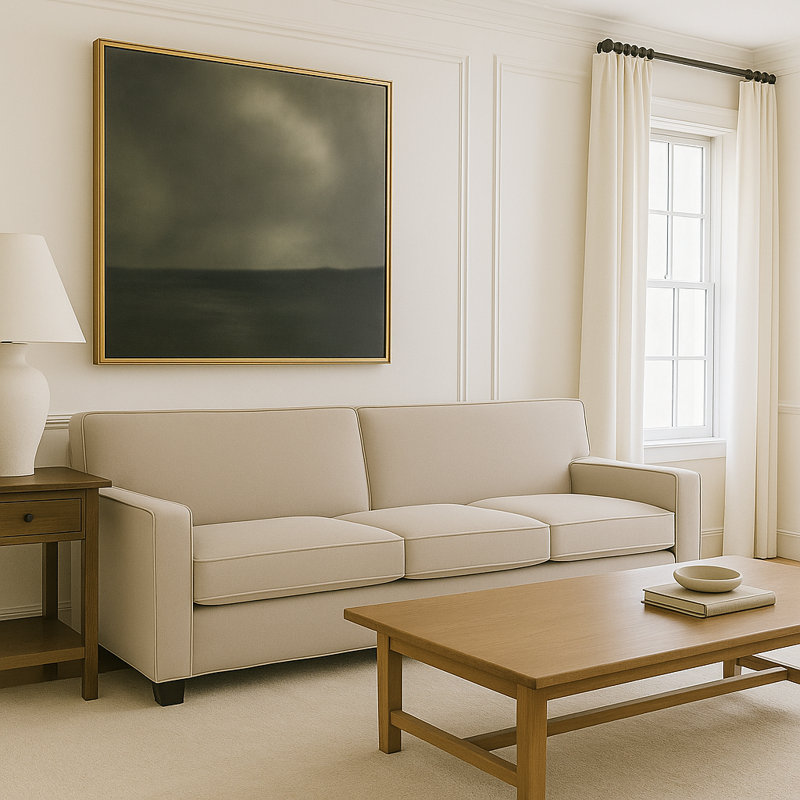 Avery Queen Sofa, Connelly Blue Jay, Empire Mahogany