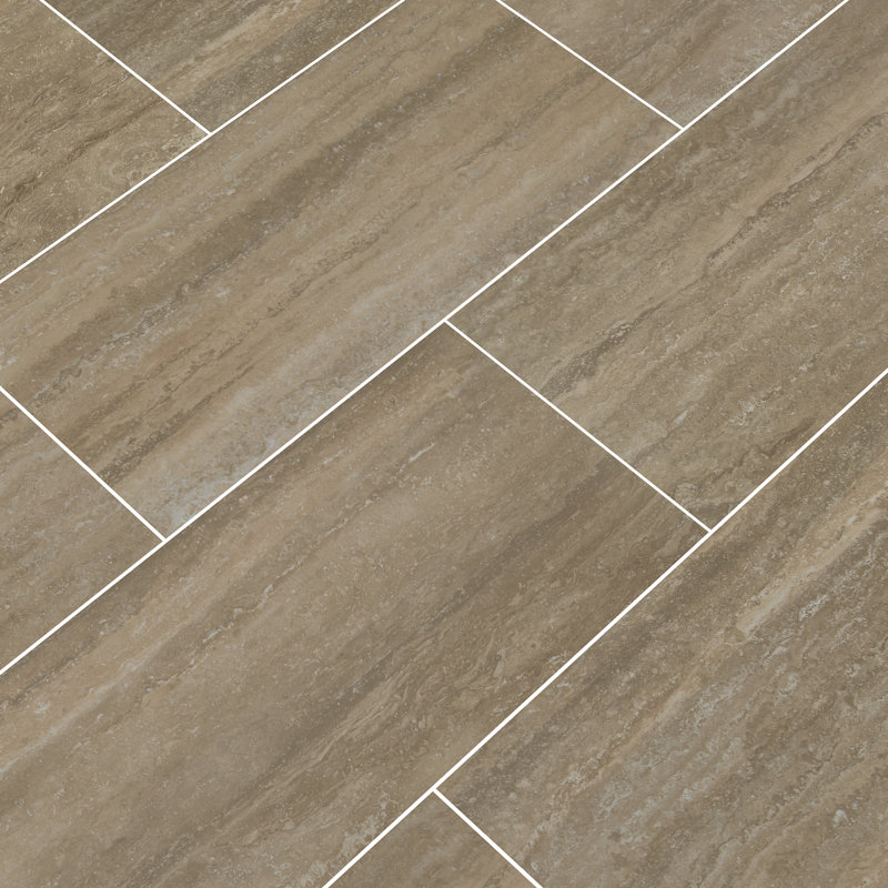 Linden 3 in. x 24 in. Matte Porcelain Bullnose Tile Trim, Roan