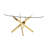 39.37" Glass Side Table with Gold Legs