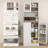 HOMCOM 66.5" Pantry Cabinet With Microwave Stand