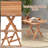 Highland Dunes 1 Pc Patio Folding Side Table Teak Wood Square Slatted Tabletop Portable Picnic