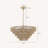 5 Tier 8 Light Raffia Dimmable Chandelier