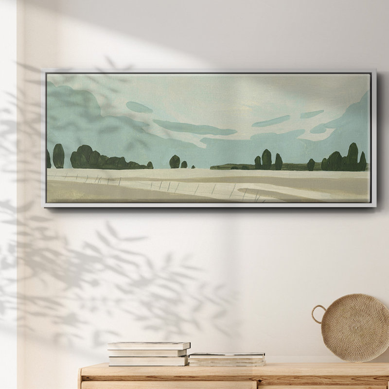 " Farmland Study III ", White, 8" H x 20" W x 1.5" D