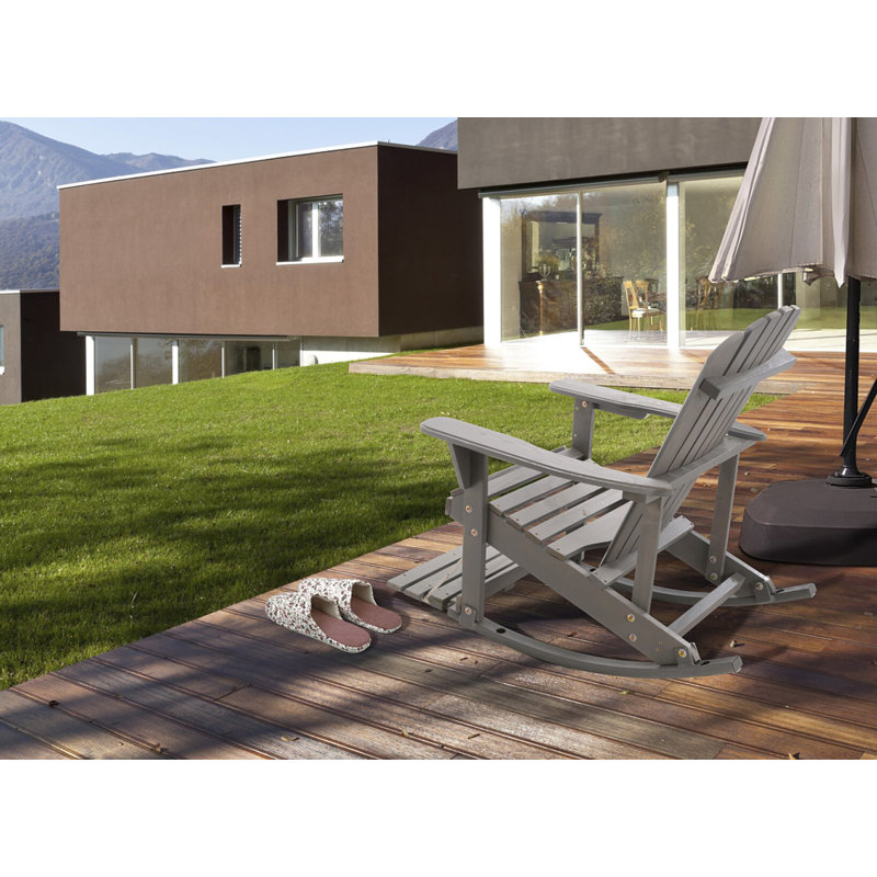 Artiana Outdoor Adirondack Chair, Dark Gray