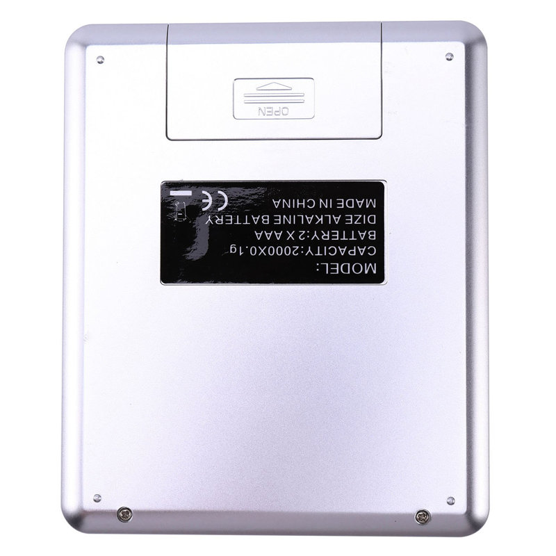 Numérique échelle 2000G X 0,1G bijoux or argent pièce de monnaie de poche de grain Gramme, H 6,3 po x l 5,12 po