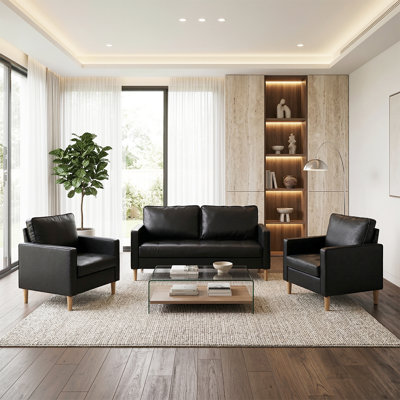 Brylor 3 - Piece Faux Leather Living Room Set