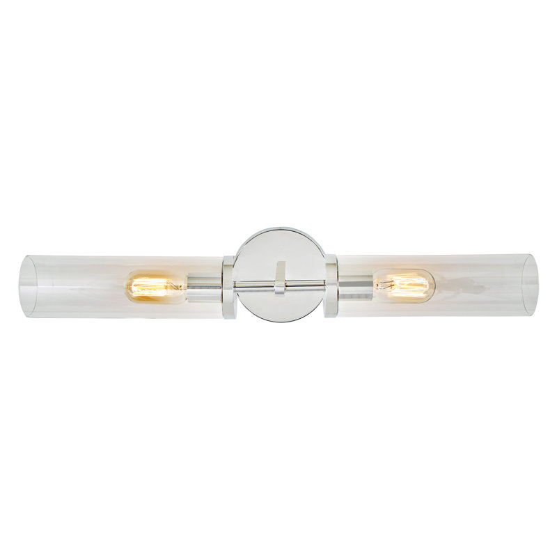 2 - Light Dimmable Bath Bar, Polished Nickel