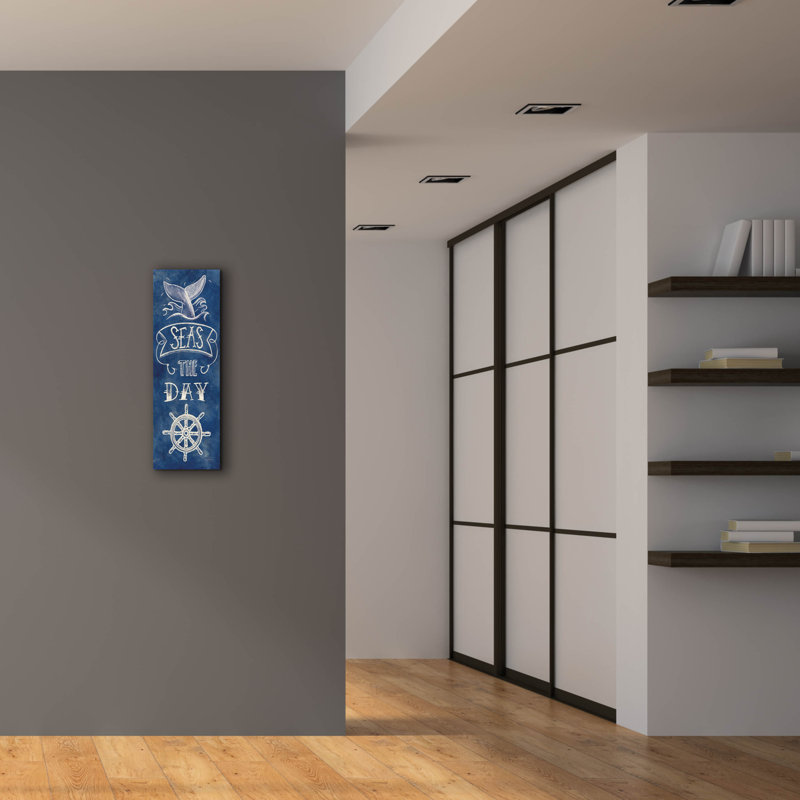 «Seas The Day» par Mary Urban, art mural sur toile, H 36 po x l 12 po x P 0,75 po