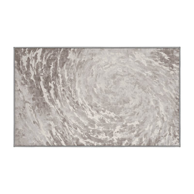 Tapis gris soyeux et moelleux