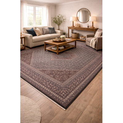 Tapis noir tribal Indo-Bidar 10X14