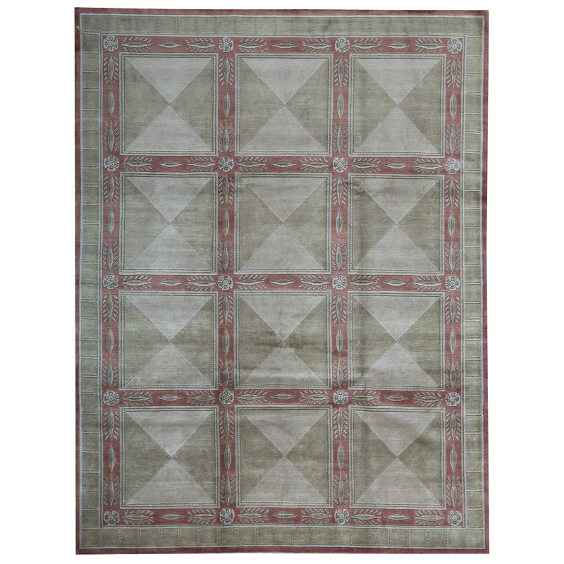 Tapis doré de haute qualité noué à la main