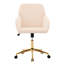 Siège de bureau ergonomique réglable, velours kaki pour chaise de travail productif, fatigue réduite-121074424