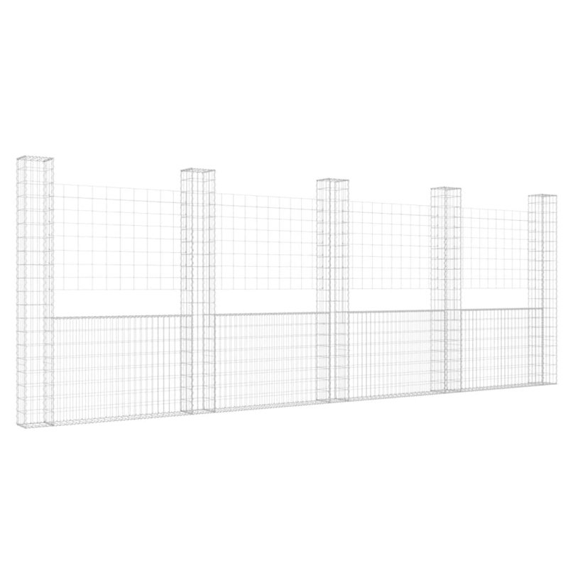 Panneau de clôture en métal argenté, H 78,7 po x l 196,9 po x P 7,9 po