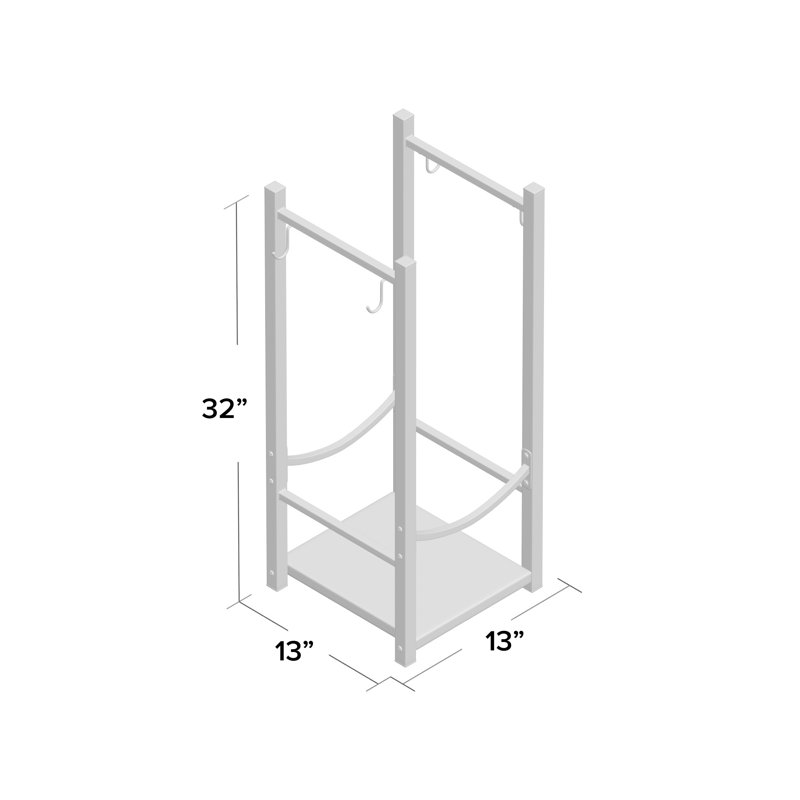 Porte-bûches en acier de 32 po pour l'intérieur ou l'extérieur Bedworth - noir - capacité de 200 lb Bedworth, Noir