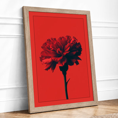 Crimson Bloom Modern - Framed Print