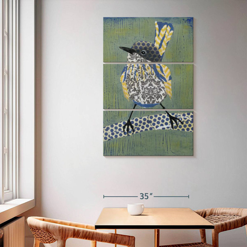 Brampt Patchwork Wren I, 65" H x 42" W