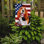 2 côtés en polyester de 2 côtés american drapeau de jardin